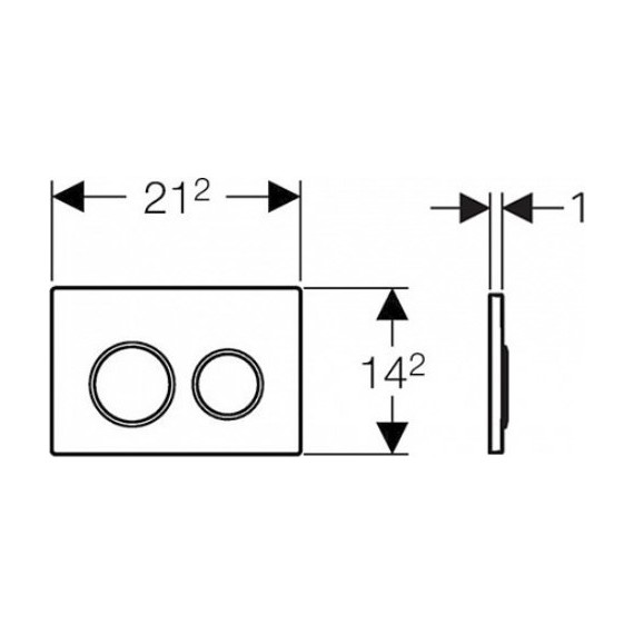 Кнопка смыва Geberit Omega 20 115.085.KM.1, черный/хром - фото 2