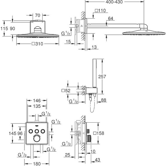 Душевая система для душа Grohe SmartControl 34712000 - фото 7