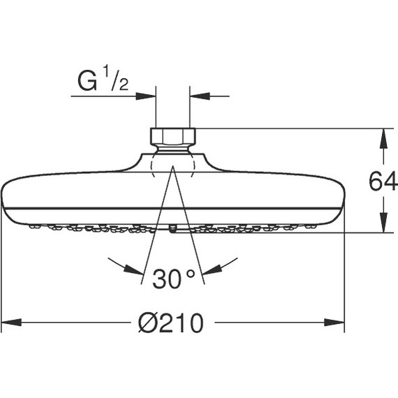Верхний душ Grohe Tempesta 210 26410000 - фото 2