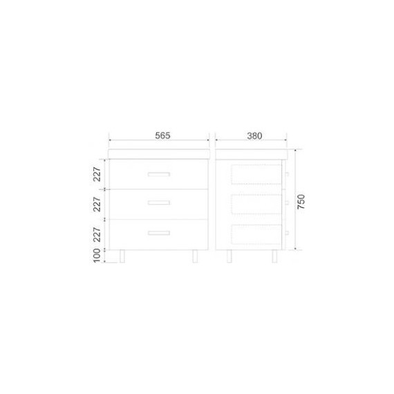 Тумба напольная с раковиной Mirsant Fuji 60 см с доводчиком, белый - фото 6