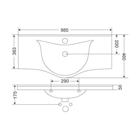 Тумба напольная с раковиной Mirsant Soho 100 см, белый - фото 8