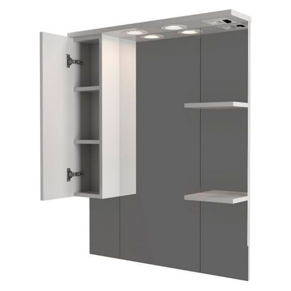 Зеркало-шкаф Mirsant Сандра 80 см L - фото 4