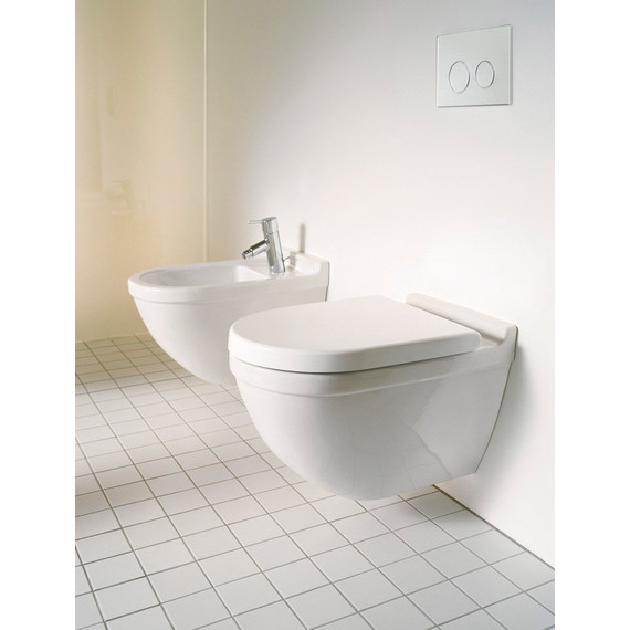 Унитаз подвесной Duravit Starck 3 Rimless 45270900A1 с крышкой микролифт - фото 2