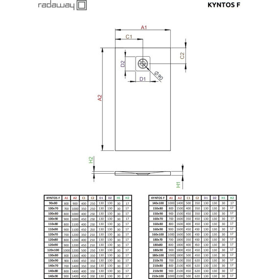 Поддон мраморный Radaway Kyntos F Black 150х80 см HKF15080-54, черный - фото 7
