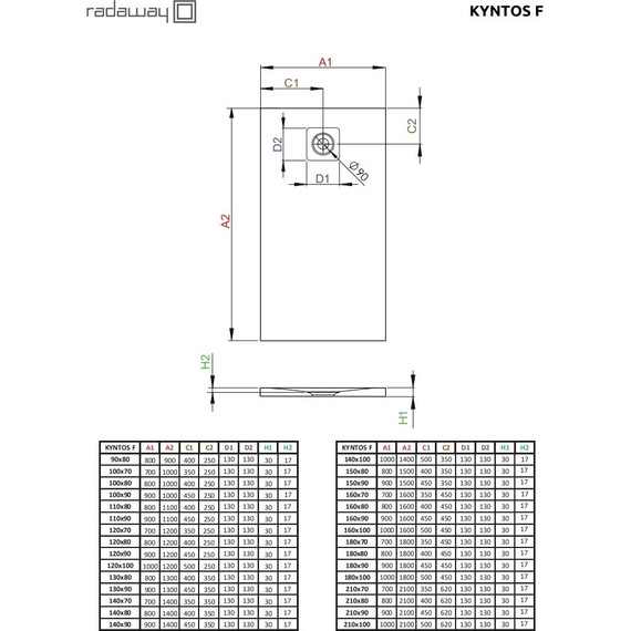 Поддон мраморный Radaway Kyntos F Cemento 160х70 см HKF16070-74, цемент - фото 6