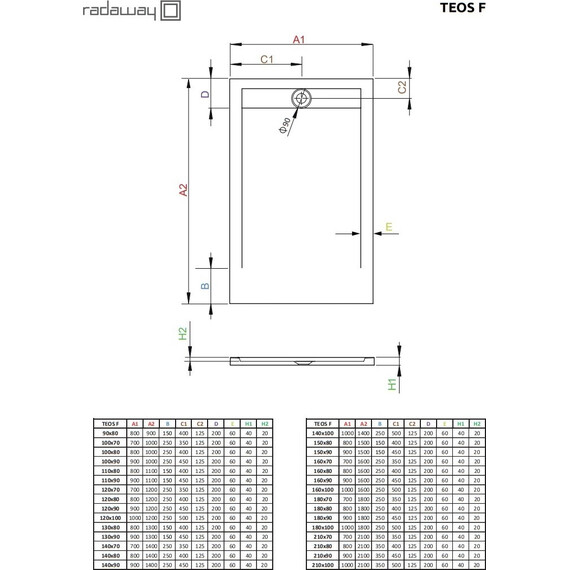Поддон мраморный Radaway Teos F Cemento 150х90 см HTF15090-74, цемент - фото 3