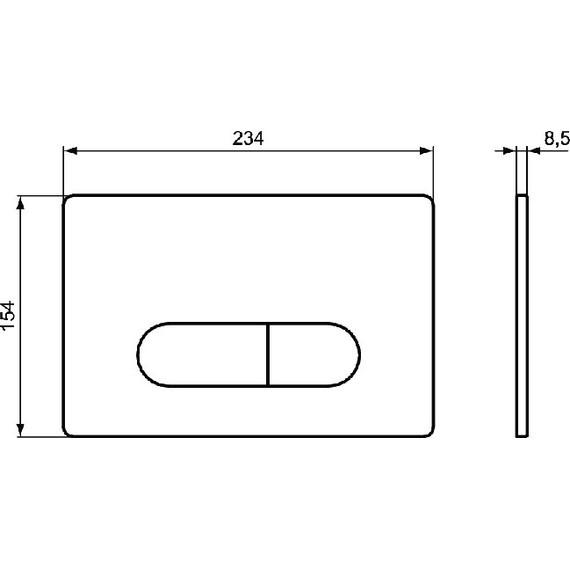 Кнопка смыва Ideal Standard Oleas M1 R0115AA, хром - фото 3