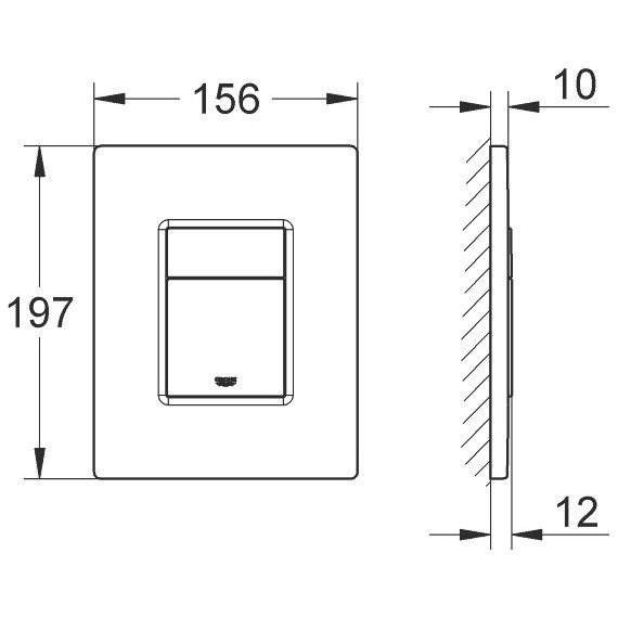 Кнопка смыва Grohe Skate Cosmopolitan 38732SD0, суперсталь, Цвет кнопки: серый - фото 5