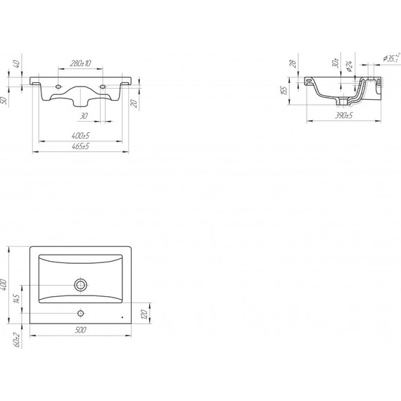 Тумба подвесная с раковиной Cersanit Colour 50 см SZ-COL-CM/COL/50 - фото 8
