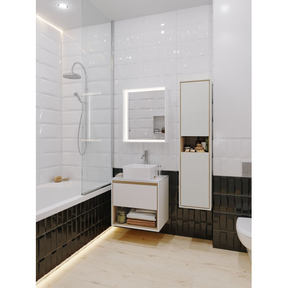 Тумба подвесная со столешницей Cersanit Louna 60 см SP-SZ-LOU60-BL/Wh - фото 4