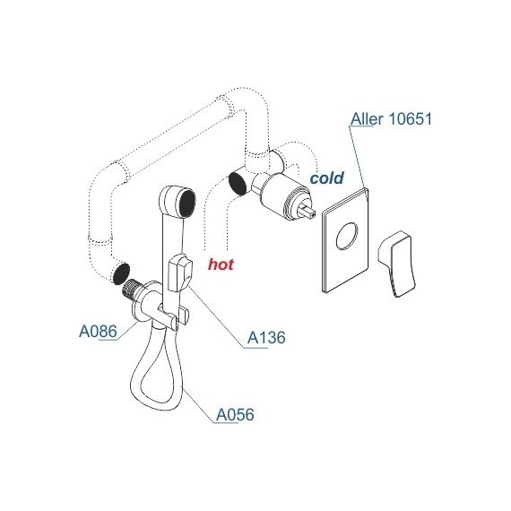 Набор для гигиенического душа WasserKraft A106156 (шланг 100 см) - фото 3