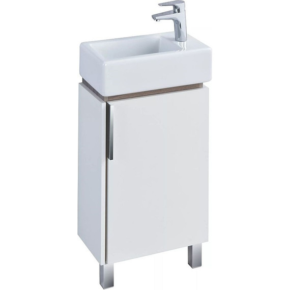 Тумба напольная с раковиной Акватон Бэлла 44 см 1A2215K1BBAZ0, белый/дуб джарра - фото 