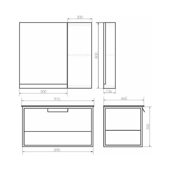 Тумба подвесная с раковиной Comforty Бонн 90 см, дуб тёмный - фото 10