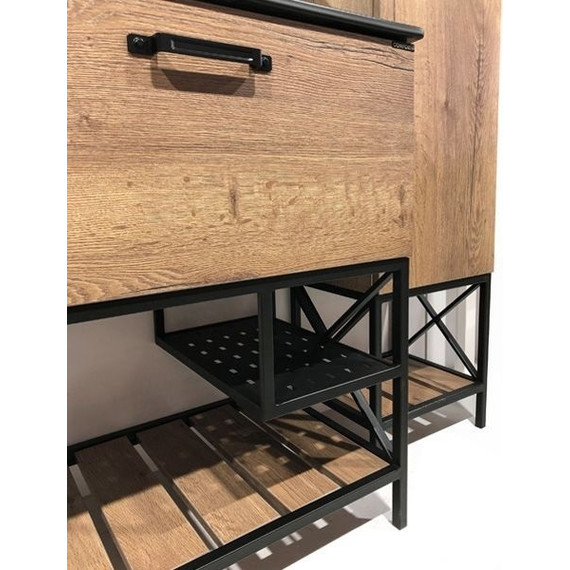 Тумба напольная с раковиной Comforty Бредфорд 75 см, дуб тёмный - фото 12