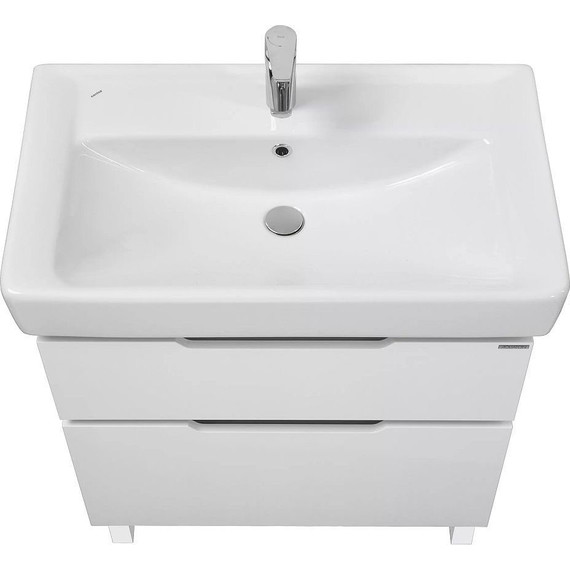 Тумба напольная с раковиной Акватон Дакота 80 см 1A2029K0DAAY0, белый/выбеленное дерево - фото 5