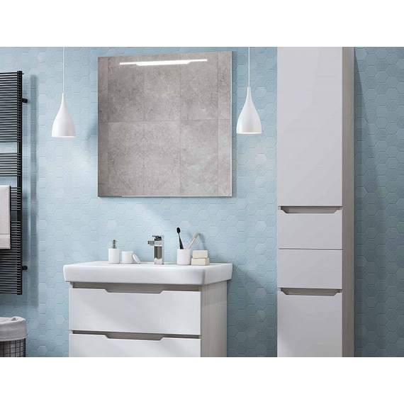 Тумба напольная с раковиной Акватон Дакота 80 см 1A2029K0DAAY0, белый/выбеленное дерево - фото 9