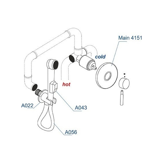 Набор для гигиенического душа WasserKraft Main A04156 (шланг 100 см) - фото 3