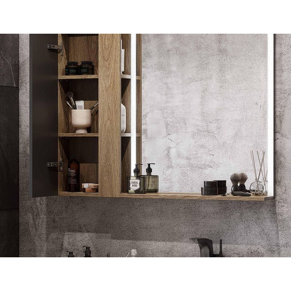 Зеркало Акватон Терра 70 см Led 1A247002TEDY0, дуб кантри - фото 11