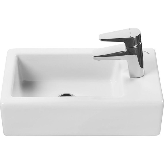 Тумба напольная с раковиной Акватон Эмма 45 см 1A2216K1EAD80, дуб наварра/белый - фото 8