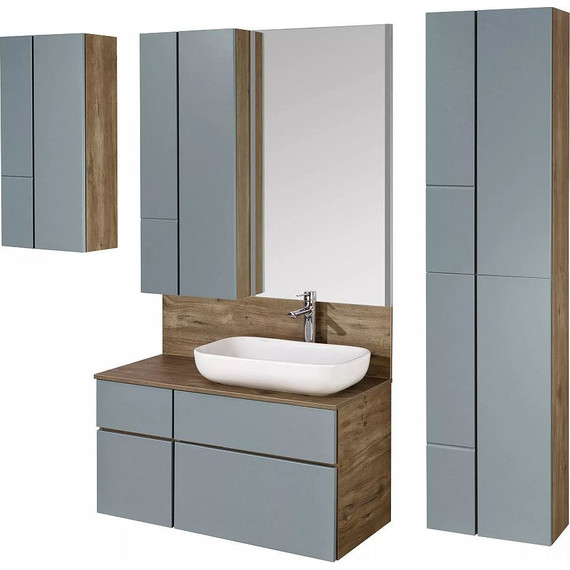 Шкаф подвесной Акватон Мишель 43 см 1A243903MIX30, фьорд/дуб рустикальный - фото 7