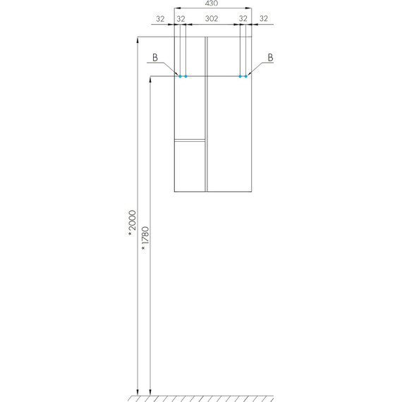 Шкаф подвесной Акватон Мишель 43 см 1A243903MIX30, фьорд/дуб рустикальный - фото 9