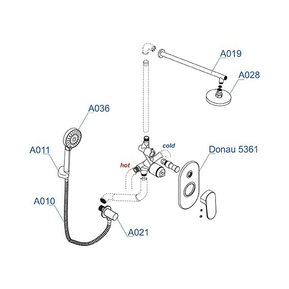 Душевая система для душа WasserKraft A14028 - фото 10