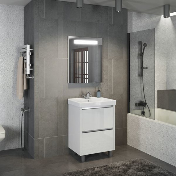 Тумба напольная с раковиной Comforty Дублин 60 см, белый - фото 2