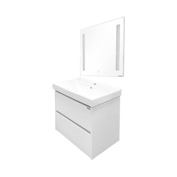 Тумба подвесная с раковиной Comforty Дублин 75 см, белый - фото 5