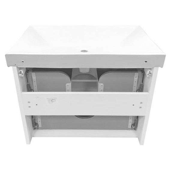 Тумба подвесная с раковиной Comforty Дублин 75 см, белый - фото 7