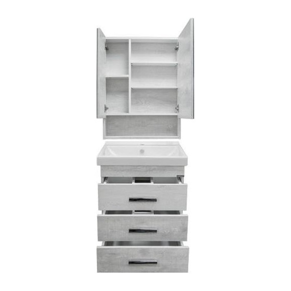 Тумба напольная с раковиной Comforty Никосия 60H 60 см, дуб белый - фото 7