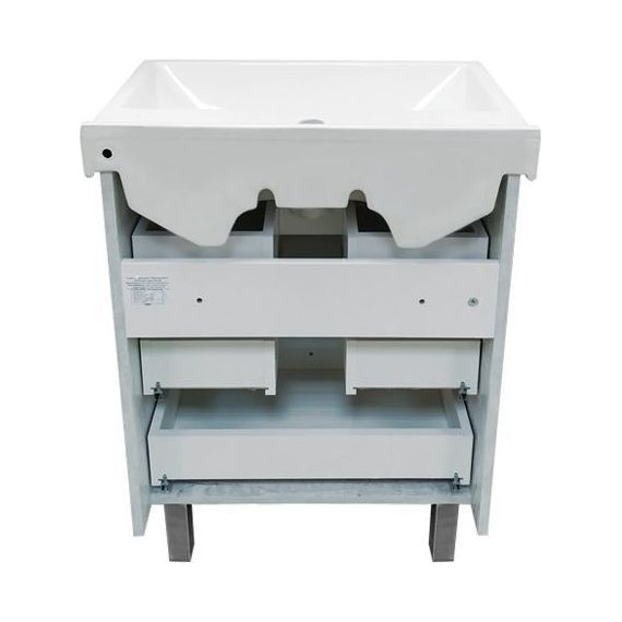 Тумба напольная с раковиной Comforty Никосия 60H 60 см, дуб белый - фото 9