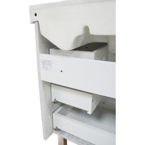 Тумба напольная с раковиной Comforty Никосия 60H 60 см, дуб белый - фото 10