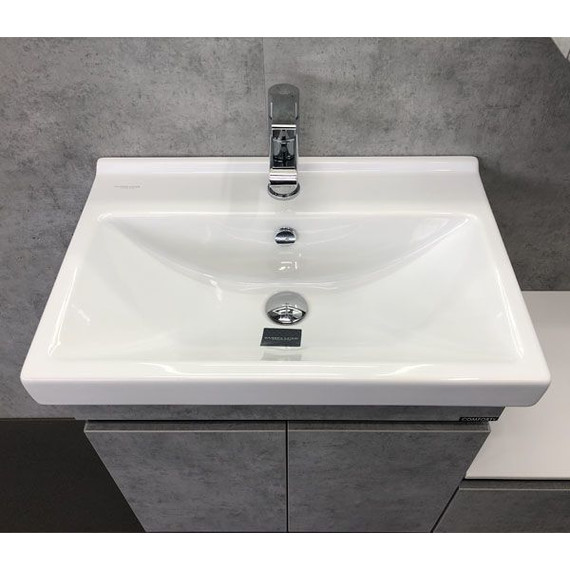 Тумба подвесная с раковиной Comforty Осло 60 см, бетон светлый - фото 7