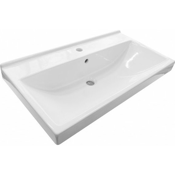 Тумба подвесная с раковиной Comforty Осло 80 см, бетон светлый - фото 2