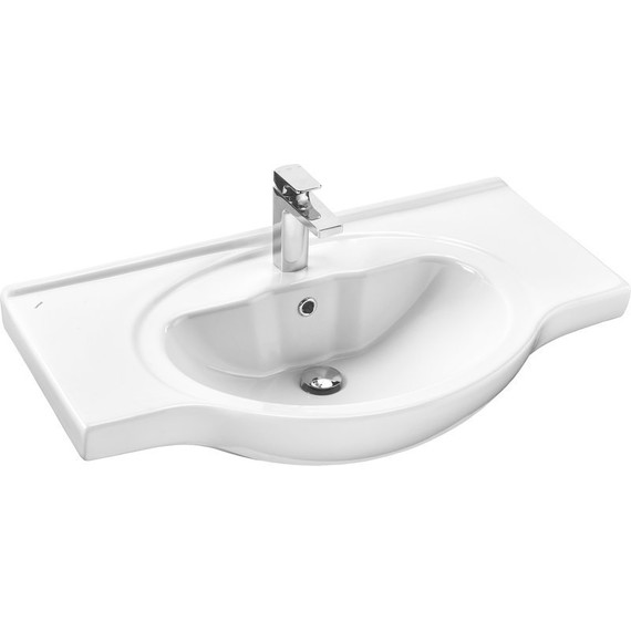 Тумба напольная с раковиной Comforty Сочи 85 см, белый - фото 4