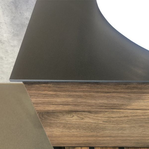 Тумба подвесная с раковинами Comforty Порто 120-2 см, дуб тёмно-коричневый - фото 9