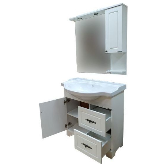 Тумба напольная с раковиной Comforty Севилья 85 см, слоновая кость - фото 5