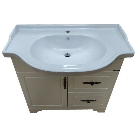 Тумба напольная с раковиной Comforty Севилья 85 см, слоновая кость - фото 6