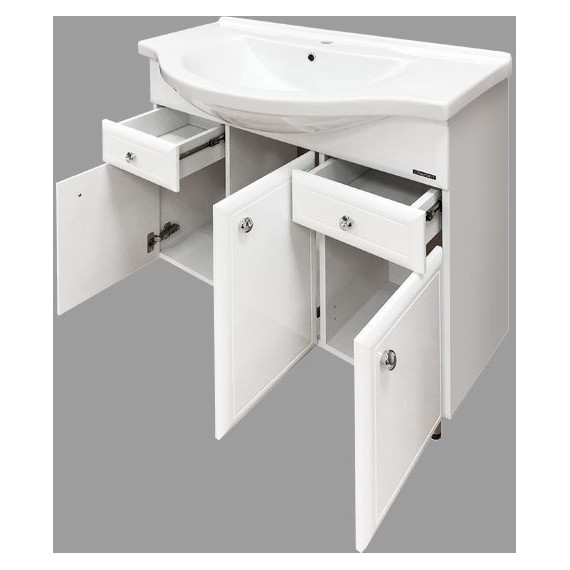 Тумба напольная с раковиной Comforty Сочи 100 см, белый - фото 8