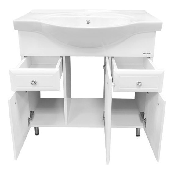 Тумба напольная с раковиной Comforty Сочи 85 см, белый - фото 9