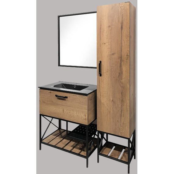 Пенал напольный Comforty Бредфорд 40 см, дуб тёмный - фото 8