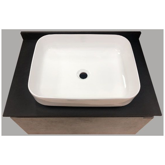 Тумба подвесная с раковиной Comforty Эдинбург 75 см, бетон светлый - фото 10