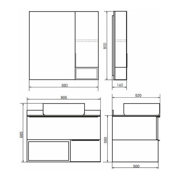 Тумба подвесная с раковиной Comforty Штутгарт 90 см, дуб тёмно-коричневый - фото 12