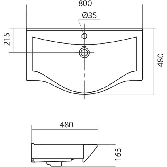 Тумба подвесная с раковиной Акватон Нортон 80 см 1A2489K0NT010, белый/дуб эндгрейн - фото 17