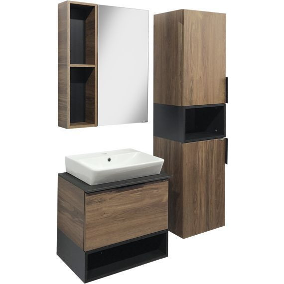 Пенал подвесной Comforty Штутгарт 40 см, дуб тёмно-коричневый - фото 10