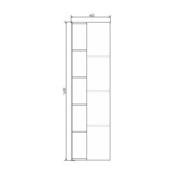 Пенал подвесной Comforty Турин 45 см, дуб бежевый - фото 11
