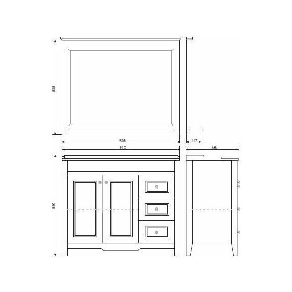 Зеркало Comforty Тбилиси 90 см, белый - фото 6
