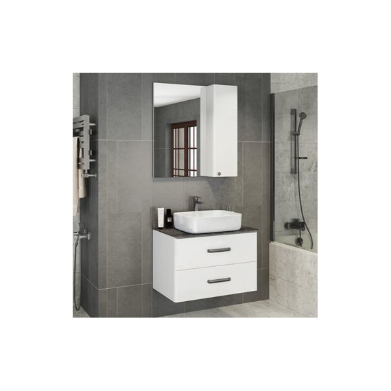 Зеркало-шкаф Comforty Амстердам 75 см, белый - фото 3