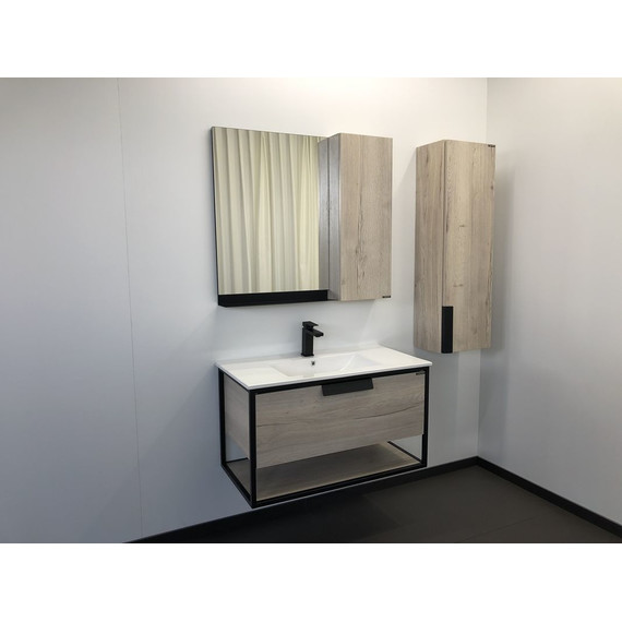 Зеркало-шкаф Comforty Бонн 80 см, дуб дымчатый - фото 3