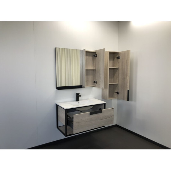 Зеркало-шкаф Comforty Бонн 80 см, дуб дымчатый - фото 4